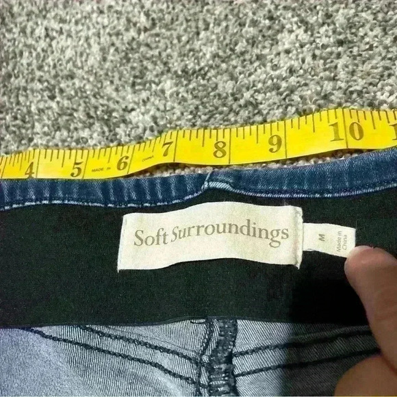 Soft Surroundings Jeans Womens Size M Blue Mid Rise Pull On Skinny Stretch - Picture 6 of 9
